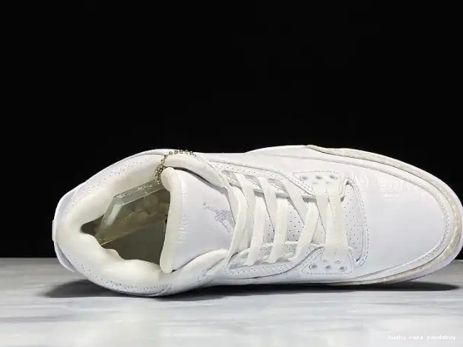 Rep Husky Jordan Air White Triple 3 Retro 136064-111 0509